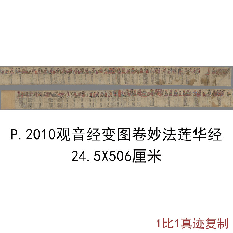 2010观音经变图卷妙法莲华经古代书法仿古人物字画真迹微喷复制品