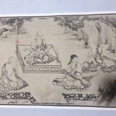 艺术喷绘画芯装裱手卷临摹学习