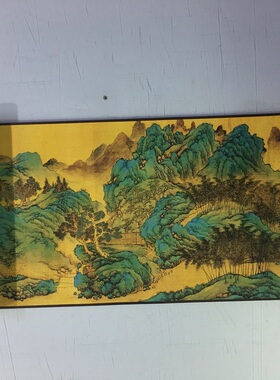 仇英 辋川十景图 复古字画青绿山水国画真迹艺术微喷复制手卷装饰