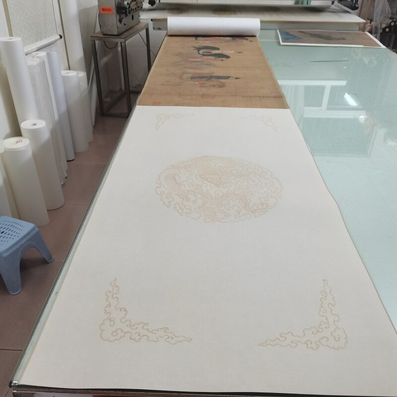 张萱《虢国夫人游春图卷》复古书画人物国画真迹微喷手卷装饰画