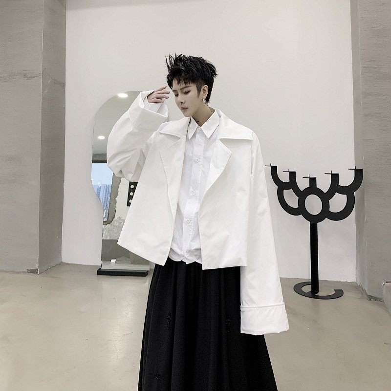 山本暗黑设计短款个性潮流夹克外套7603-P115图片