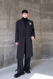 新中式时尚休闲气质设计感绣花毛呢大衣外套A246-2630-P175，男装毛呢大衣，电商A246