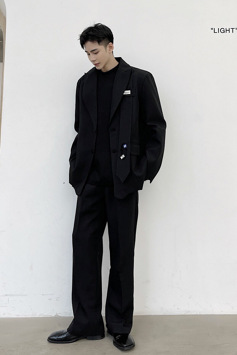 原创个性毛边切割造型百搭西服外套A246-3851-P135,男装西服,电商A246