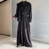 春季原创设计飘带直筒阔腿男女长裤时髦百搭款休闲裤5241P105，男装休闲裤，电商A246