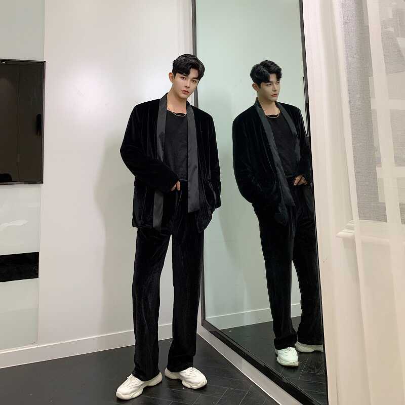 定制丝滑垂感立体裁剪痞帅飘带气质西服外套A246-2142-P125,男装西服,电商A246