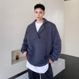 秋冬新款菱形格绗棉百搭宽松显瘦连帽夹克外套A246-5020-P90，男装夹克，电商A246