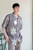 夏季清新感气质印花翻领短袖衬衣A246-3646-P75，商品下架区，电商A246