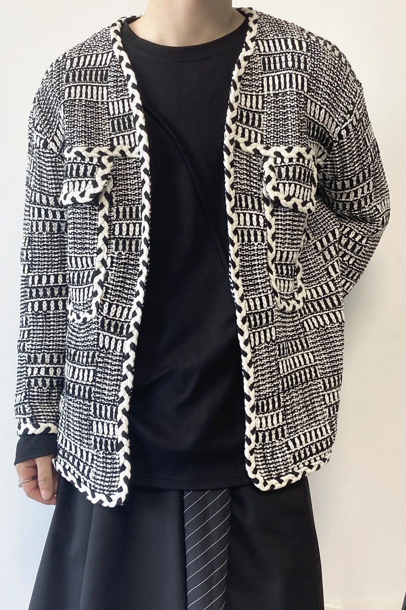 冬季个性禁欲系圆领开衫男女粗纺毛衣外套潮流百搭毛衫MY35P85,男装针织衫/毛衣,电商A246