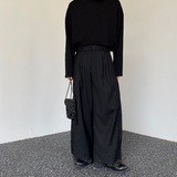 潮流暗黑系条纹拼接阔腿直筒男女长裤个性双层脚口休闲裤2622P95，男装休闲裤，电商A246