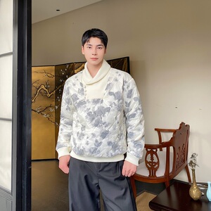 冬季双层压花套头棉袄上衣A246-5200-P135图片