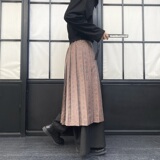 潮流中式草书印花百褶裙摆阔腿直筒男女长裤风禅意裤子2636P95，男装休闲裤，电商A246