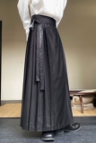 秋季潮流新中式马面裙液态反光A字裙男女风百褶长裙2610P105，男装休闲裤，电商A246