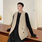 秋冬新款时尚百搭休闲马甲男宽松显瘦无袖坎肩背心A246-5011-P75，男装背心/马甲，电商A246