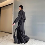 春季原创设计飘带直筒阔腿男女长裤时髦百搭款休闲裤5241P105，男装休闲裤，电商A246