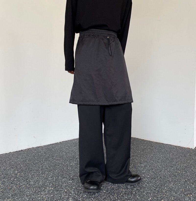 春季新款暗黑系个性假两件裙裤潮流男女直筒休闲长裤2624P90,男装休闲裤,电商A246