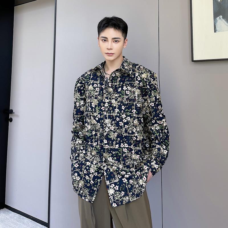 个性设计绣花垫肩气质男长袖外套A246-9701-105,女装短外套,电商A246