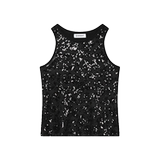 夏季亮片拼接弹力紧身圆领背心潮流痞帅舞台装男女坎肩5247P65，男装背心/马甲，电商A246