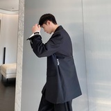 早春简约撞色袖口设计男西服个性拉链调节宽松韩版外套2526P140，男装西服，电商A246