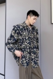 设计款重工艺镂空刺绣花卉时髦宽垫肩气质男长袖衬衣9701-P105，男装衬衫，电商A246