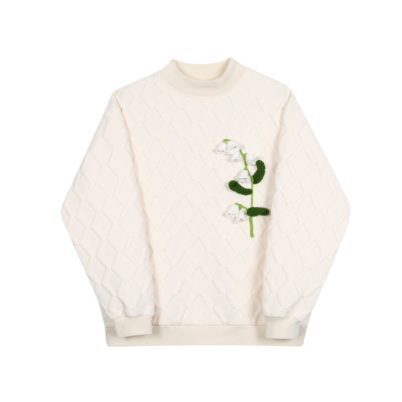 个性秋冬季立体手工花艺加厚半高领百搭卫衣A246-2528-P105,男装卫衣,电商A246