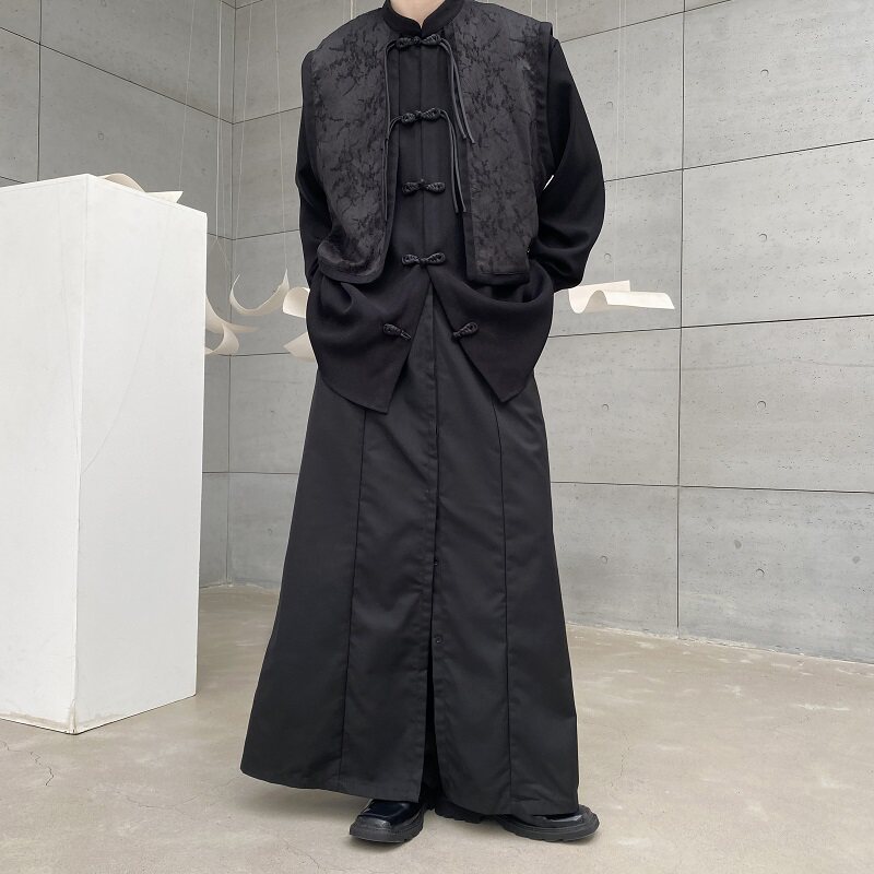 春季改良中式盘扣立领假两件男女衬衣复古立体提花外套3697P115,男装衬衫,电商A246