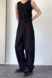 原创设计休闲褶皱拼接阔腿男女牛仔裤韩版痞帅拖地休闲裤2569P105，男装牛仔裤，电商A246