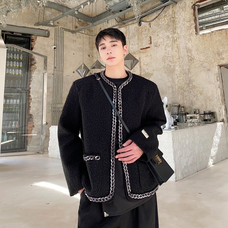 冬季加厚毛昵小香风个性装饰外套A246-3696-P155,男装夹克,电商A246