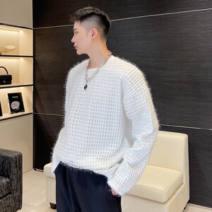 秋冬个性定制网眼亮丝圆领套头卫衣A246-9718-P75图片