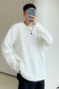 秋冬个性定制网眼亮丝圆领套头卫衣A246-9718-P75图片