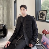 秋季韩版个性双层设计男马甲潮流定制面料痞帅百搭坎肩3671P95，男装背心/马甲，电商A246