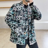 个性印花潮流时髦复古设计西服外套A246-2347-P135，男装西服，电商A246