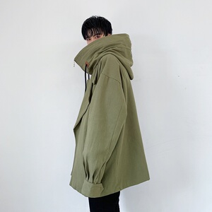 暗黑个性超大领帽多层次设计宽松夹克外套A261-3017-P135图片