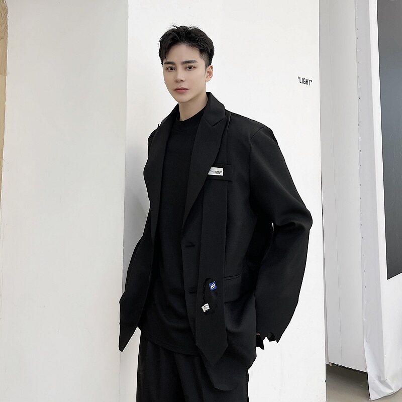 原创个性毛边切割造型百搭西服外套A246-3851-P135,男装西服,电商A246