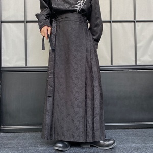 秋季新中式百褶马面裙潮流提花风男女A字裙子2609P110,男装休闲裤,电商A246