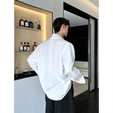 26春季套头飘带宽松亚麻复古休闲衬衣5303P85，男装衬衫，电商A246