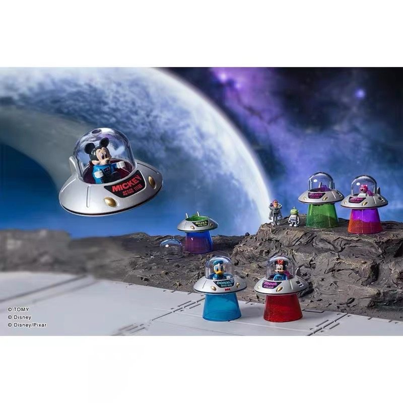 TOMY多美卡SPACE RETRO迪士尼角色Vol.2太空合金飞碟复古玩具车模