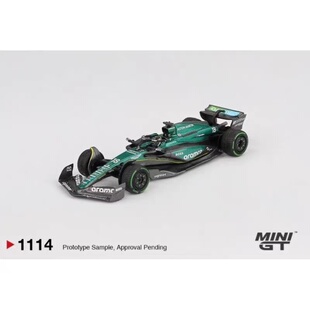 MINIGT 1114 阿斯顿马丁AMR24 #18斯特罗尔 F1 2024 1:64合金车