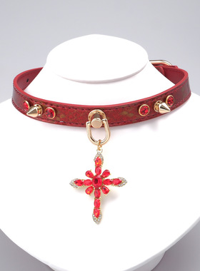 亚文化甜美系洛丽塔亚比圆心小众手作朋克定制刻字女m链子