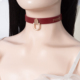 真皮简约饰品项圈女m男女脖戴外出带链子真皮k9定制刻字choker