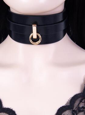 项圈定制刻字女m牵引绳链子k9手工皮具