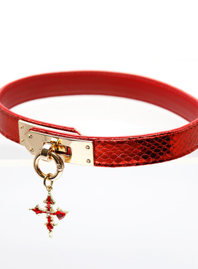 项圈choker蛇皮朋克风装饰扣凯蒂扣定尺寸puppy定制刻字女m