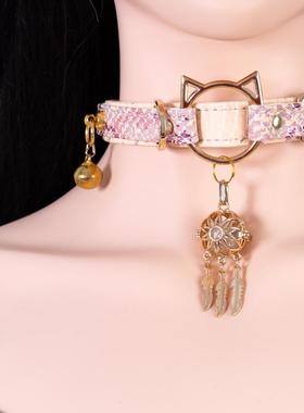 项圈定制刻字女m链子K9手工皮具真皮手工皮具