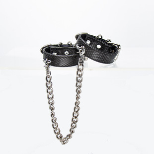 蛇皮纹手环puppy皮质手环小众设计感手环定制刻字女m 链子