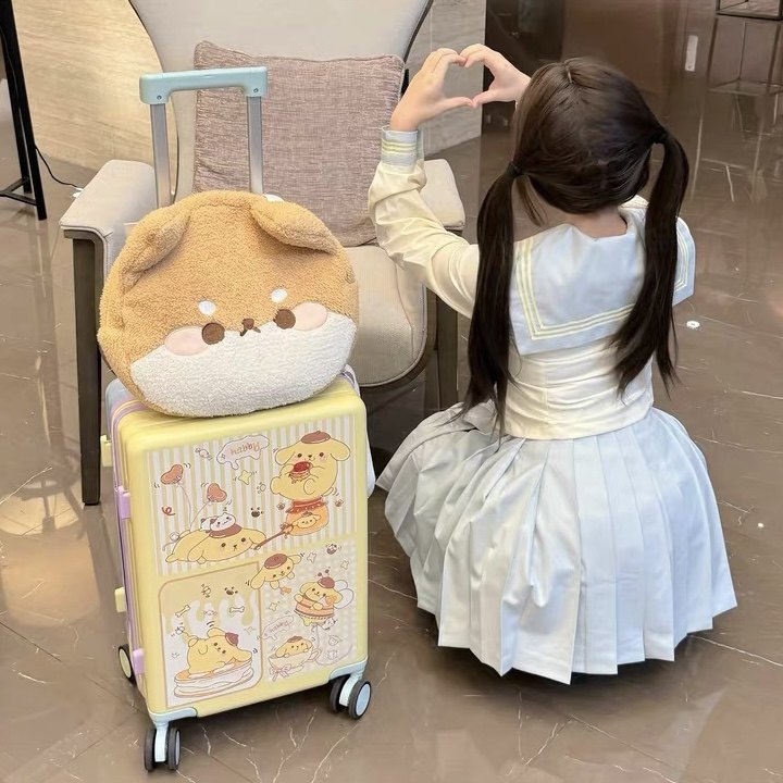 可爱布丁狗行李箱女2025年新款多功能卡通拉杆箱登机密码旅行箱子