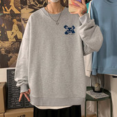 男套头内卫衣宽松体恤长袖 加绒打底搭 ins冬季 春秋潮流恶魔薄款 衫