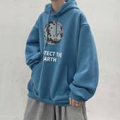 宽松卫衣2026外套印花百搭年港风潮牌ins男连帽字母ins春秋季 新款