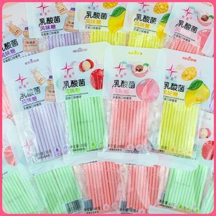 韩星35g老酸奶风味乳酸菌cc乐吸管糖吸管粉网红爆款零食童年糖果