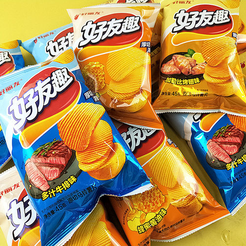 好丽友好友趣45g大凹凸薯片零食