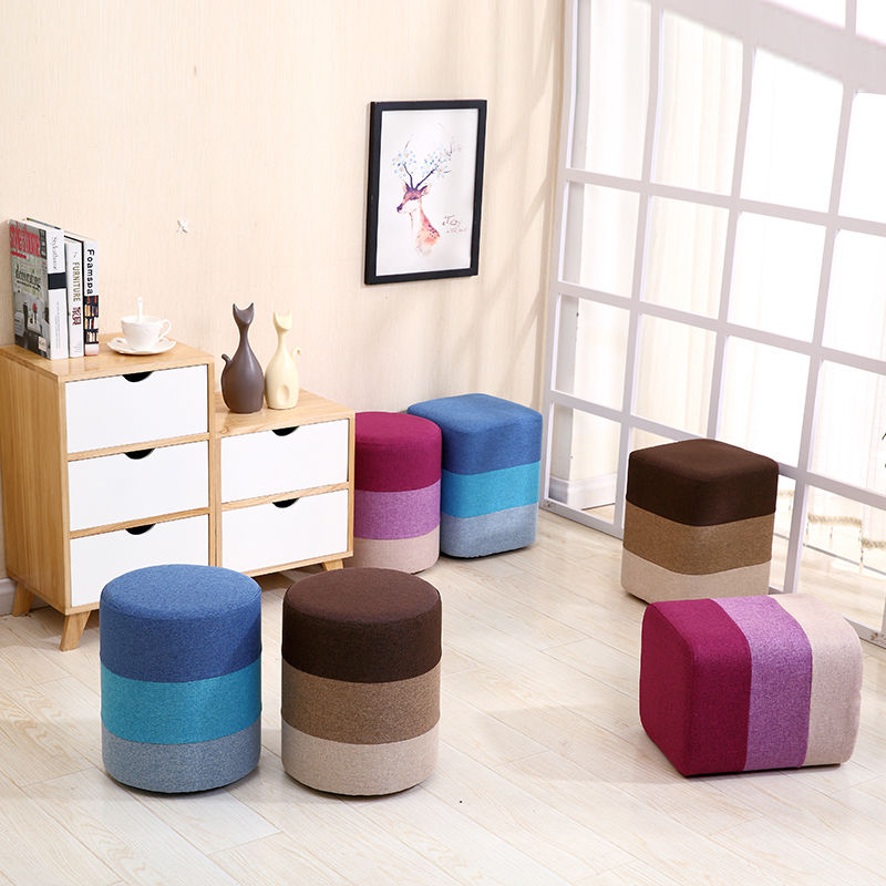小凳子時尚創意沙發凳客廳家用成人板凳圓換鞋凳布藝懶人實木矮凳在類目 住宅傢俱, 坐具類, 凳類, 矮凳中 - 來自Buy2taobao.com提供專業的淘寶代購服務