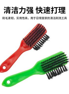 三面鞋油塑料鞋刷多功能清洁毛刷皮鞋软毛刷子家用洗衣擦鞋油刷洗